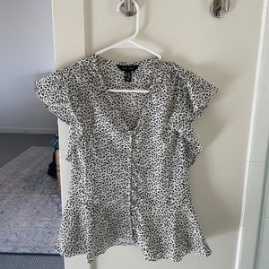 ASOS black and white floral top